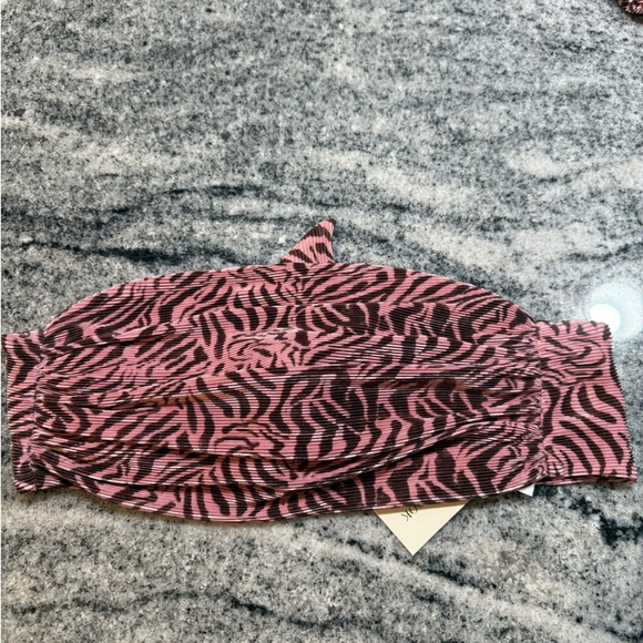 Ramy Brook Pink Zebra Crop Top - Picture 2 of 4